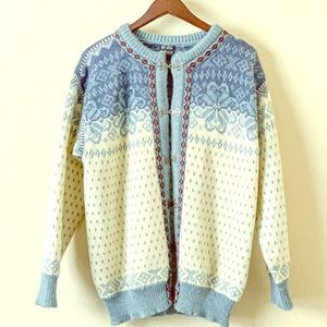 Dale of Norway Sweater Cardigan with Pewter Clasp